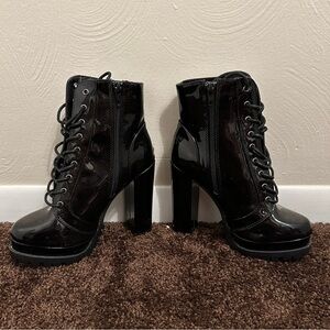 Chunky Heel Lug Sole Boots